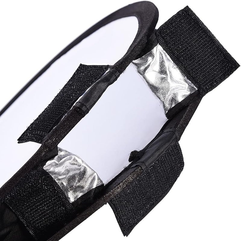 قابل للطي 30 سم محمول دائري صندوق إضاءة ناعم طبق تجميل فلاش سرعة منتشر الفيلم الفضي في الداخل - Image 2